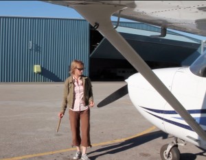 Pre flight check on a Cesna 172