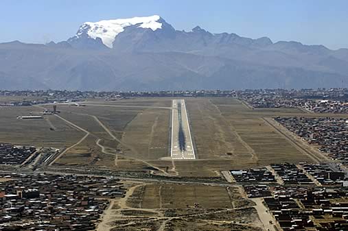 El Alto International Airport, La Paz Bolivia. Image Courtesy of BolivaTravelSite.com