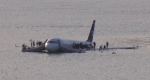 Famous Forced Landing: The ditching of US Airways Flight 1549 into the Hudson River. Image Source: wikipedia.org