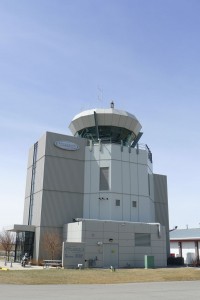 Control tower at Springbank Airport.