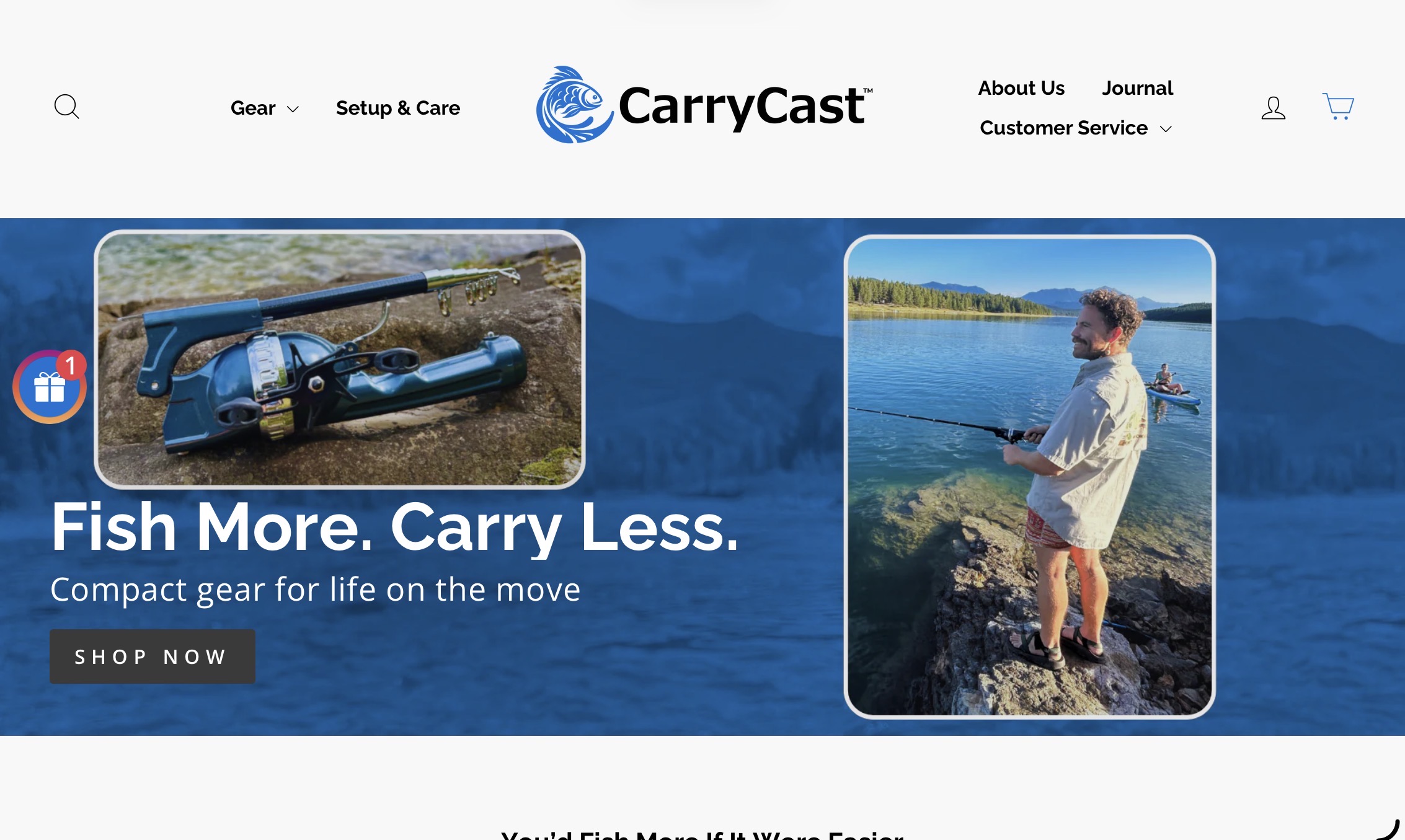 Carry cast fishing rods